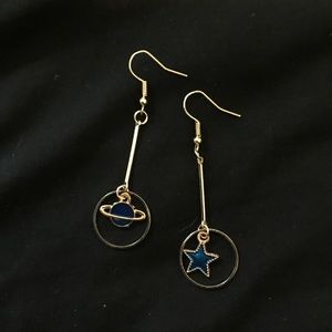 Gold celestial earrings